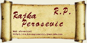 Rajka Perošević vizit kartica
